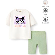 Belya Kids Wear Kız Çocuk Tam Kalıp Üst Oversize Altı Taytlı Kur TASARIM62 Alt Üst Takım