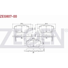 Otoco Toyota Corolla 1.4 D 2007-2012 Arka Fren Balatası Ikazlı PGA00-7081