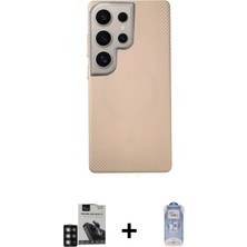 DS LLC Ieg™ Galaxy S24 Ultra Kılıf Eksen Prime - Siyah Joko Magic 5d Cam + Derin Mor Pvd Metal Kamera L