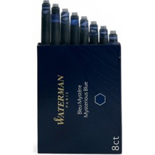 Waterman Dolma Kalem Kartuşu Mürekkebi Mavi - Siyah 8 Li Paket