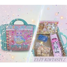 Elit Munis Gift Box Yeşil Pembe Valiz Set