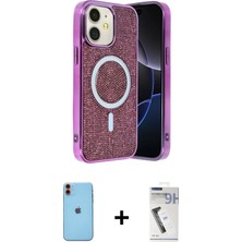 DS LLC Ieg™ iPhone 11 Kılıf Eksen Çizgi - Şeffaf Uv Polymer Nano Ekran Koruyucu + Turuncu Neon Fosfor