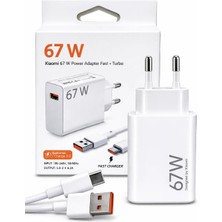 Kotenart Mi Xiaomi Orjinal 67W Şarj Aleti Süper Hızlı ve Turbo Şarj Cihazı