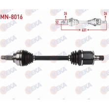 Otoco Mını Cooper Countryman (R60) 2010-2016 Komple Aks Sol Ön Uzunluk 631MM  31609806467 - 31609806467