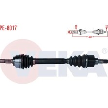 Otoco Peugeot 307 (3A/C) 1.4 Ma Sanzuman Uzunluk 633MM 2000-2007 Komple Aks Sol Ön 3272.6X