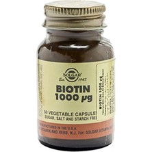 Solgar Biotin 1000 Mcg 50 Kapsül Aromasız Vitamin Desteği