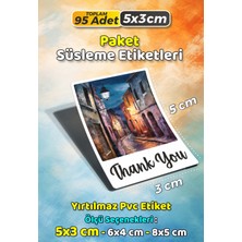 Sb Store Teşekkür Etiketi Thank You Ambalaj Hediye Süsleme Etiketi Model 30 - 95 Adet 5cm