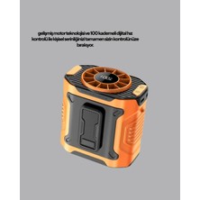 Turbo Mini Taşınabilir Fan – 100 Kademeli Dijital Hız Kontrolü ve Type-C Şarj