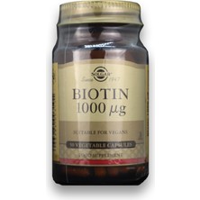 Solgar Biotin 1000 Mcg 50 Bitkisel Kapsül Vegan İçerik ile Amerika Menşeli