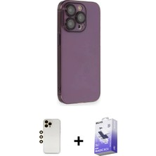 DS LLC Ieg™ iPhone 13 Pro Max Kılıf Siluet Minimal Özel Seri - Siyah Bilvis 5in1 5d Magic Hayalet Cam