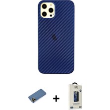 DS LLC Ieg™ iPhone 12 Pro Max Kılıf Nova Çizgi - Siyah Bilvis Hayalet Cam Ekran Koruyucu + Gold Shine