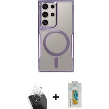 DS LLC Ieg™ Galaxy S24 Ultra Kılıf Yadigar Klasik Özel Seri - Siyah Polymer Nano Ekran Koruyucu + Şef