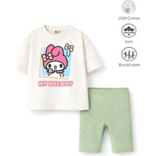 Belya Kids Wear Kız Çocuk Tam Kalıp Üst Oversize Altı Taytlı Melodi TASARIM60 Alt Üst Takım