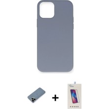 DS LLC Ieg™ iPhone 12 Pro Max Kılıf Ahenk Serisi - Siyah Joko 5d Cam + Siyah Shine Kamera Lens Koruma C