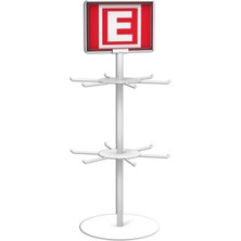 PremiumPort 2 Katlı Kancalı Tezgahüstü Stand Model 1 Beyaz, Pratik ve Dayanıklı Tasarım