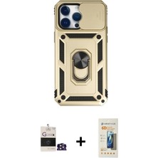 DS LLC Ieg™ iPhone 14 Pro Max Kılıf Ahenk Klasik - Siyah 6d Mat Seramik Hayalet Nano Ekran Koruyucu + G