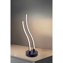 Lzy Avize Store 3 Renk Dalga Model Çubuk LED Masa Aydınlatması Siyah Modern Dekoratif Tasarım