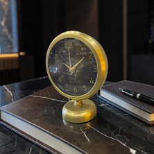 Sleep Nova Prestige Gold Modern Masa Saati – Altın Çerçeveli Minimal Lüks Ofis & Ev Dekoratif Saat