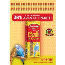 Bird Food Energy Ballı Muhabbet Kuşu Krakeri 3'lü - 36 Adet