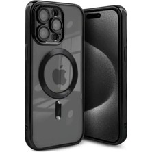 Zemira Home Newface Apple iPhone 15 Pro Max Kılıf Kross Magneticsafe Kapak - Siyah