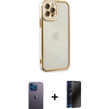 DS LLC Ieg™ iPhone 12 Pro Kılıf Çekirdek Klasik Serisi - Siyah 3D Antistatik Hayalet Cam Ekran Koruyuc