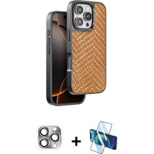 DS LLC Ieg™ iPhone 16 Pro Max Kılıf Vadi Özel Seri - Siyah 3D Antistatik Seramik Nano Ekran Koruyucu +