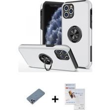 DS LLC Ieg™ iPhone 11 Pro Max Kılıf Odak Form Prime - Siyah Seramik Nano Ekran Koruyucu + Sierra Blue S
