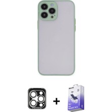 DS LLC Ieg™ iPhone 15 Pro Max Kılıf Ahenk Çizgi Serisi - Siyah Bilvis 5in1 5d Magic Hayalet Cam Ekran