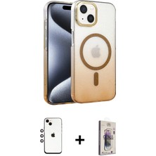 DS LLC Ieg™ iPhone 14 Kılıf Ahenk Doku Özel Seri - Siyah Bilvis 3D Cam Ekran Koruyucu + Gökkuşağı