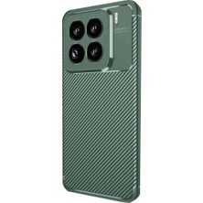 Zemira Home Newface Xiaomi Mi 15 Pro Kılıf Auto Focus Karbon Kapak - Koyu Yeşil