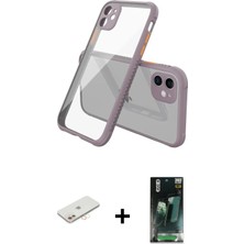 DS LLC Ieg™ iPhone 12 Mini Kılıf Nova Asil Özel Seri - Siyah 360 Mat Full Body Arka Koruyucu + Yeşil