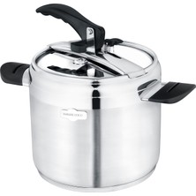 Madame Coco 7 lt Kapasiteli Düdüklü Tencere Paslanmaz Çelik Tekli Kullanım İçin Enerji Tasarruflu