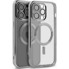 Zemira Home Newface Apple iPhone 15 Pro Kılıf Kross Magneticsafe Kapak - Gümüş