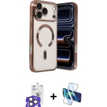 DS LLC Ieg™ iPhone 17 Pro Max Kılıf Nova Işık Özel Seri - Siyah 3D Antistatik Seramik Nano Ekran Kor