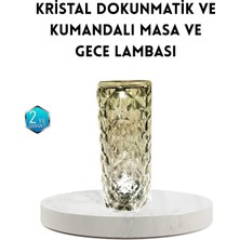 Kristal Rgb LED Masa Lambası – Renkli Kumandalı Işık, Dekoratif ve Enerji Tasarruflu