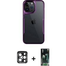DS LLC Ieg™ iPhone 15 Pro Max Kılıf Akış Çizgi Koleksiyonu - Siyah 360 Mat Full Body Arka Koruyucu +
