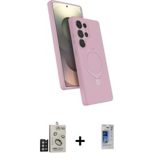 DS LLC Ieg™ Galaxy S24 Ultra Kılıf Iz Işık Koleksiyonu - Siyah Durable Full Glue Curved Hayalet Cam