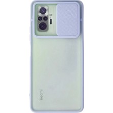 Zemira Home Newface Xiaomi Redmi Note 10 Pro Kılıf Palm Buzlu Kamera Sürgülü Silikon - Lila