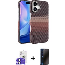 DS LLC Ieg™ iPhone 17 Kılıf Doruk Serisi - Siyah 3D Antistatik Hayalet Cam Ekran Koruyucu + Siyah Bilvi