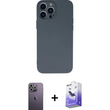 DS LLC Ieg™ iPhone 13 Pro Max Kılıf Ahenk Serisi - Siyah Bilvis 5in1 5d Magic Hayalet Cam Ekran Koruyuc