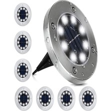 Dream Plus 8 Ledli Solar Güneş Enerjili Beyaz Işık Bahçe Dekor Aydınlatma Lambası 1 Adet
