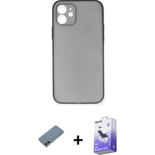 DS LLC Ieg™ iPhone 12 Kılıf Yadigar Yansıma Serisi - Siyah Bilvis 5in1 5d Magic Hayalet Cam Ekran Koru