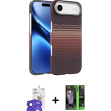 DS LLC Ieg™ iPhone 17 Air Kılıf Doruk Serisi - Siyah 360 Mat Full Body Arka Koruyucu + Siyah Bilvis Tit