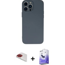 DS LLC Ieg™ iPhone 13 Pro Max Kılıf Ahenk Serisi - Siyah Bilvis 5in1 5d Magic Hayalet Cam Ekran Koruyuc