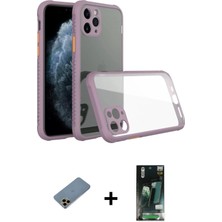 DS LLC Ieg™ iPhone 11 Pro Kılıf Nova Asil Özel Seri - Siyah 360 Mat Full Body Arka Koruyucu + Gold Shi