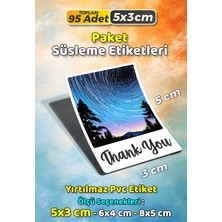 Sb Store Teşekkür Etiketi Thank You Ambalaj Hediye Süsleme Etiketi Model 31 - 95 Adet 5cm