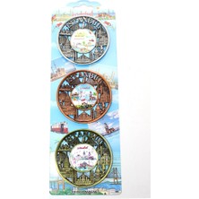 Akinco Istanbul Temalı Metal Magnet 3'lü Set ALK2891
