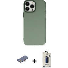 DS LLC Ieg™ iPhone 13 Pro Max Kılıf Ahenk Çizgi Prime - Siyah Bilvis Hayalet Cam Ekran Koruyucu + Mavi