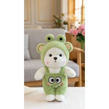 DMR Accessoire Puffy 30 cm Kurbağa ve Ördek Kostümlü Sevimli Peluş Ayı Puffy Hug