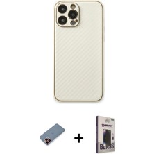 DS LLC Ieg™ iPhone 13 Pro Max Kılıf Ahenk Işık - Siyah Bilvis Hayalet Cam Ekran Koruyucu + Kırmızı